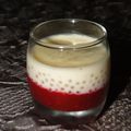 VERRINE PERLE DE JAPON, FRAMBOISE ET CHOCOLAT BLANC