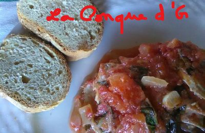 Sardines à la sauce tomate fraîche et basilic