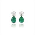 Emerald and diamond pendent earrings, by Van Cleef & Arpels. 