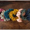 Les scrunchies de Tournicote au crochet