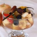 Salade de fruits de début d'automne au sirop épicé: une tuerie!