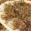 Man'ouché au zaatar cuit façon Saj