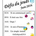 Les défis du jeudi 2016 # 18