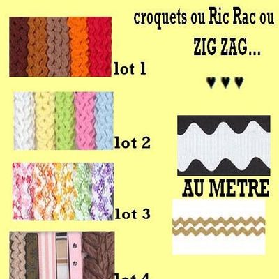 CROQUETS et ZIG ZAG..... RUBANS ADDICTS