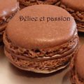 Macarons au chocolat et pâte à tartiner