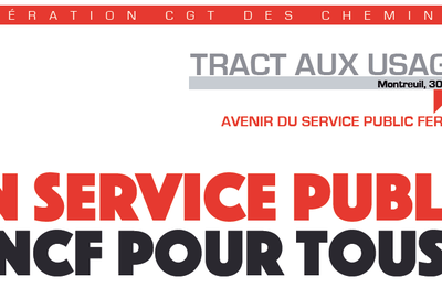 SNCF: Tract aux usagers