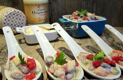 Salade de haricots rouges pour un défi cuisine avec la Mayonnaise Lesieur "A ma façon"