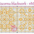 Grille biscornu blackwork #M10