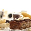 Cake healthy flocons d'avoine, bananes, chocolat