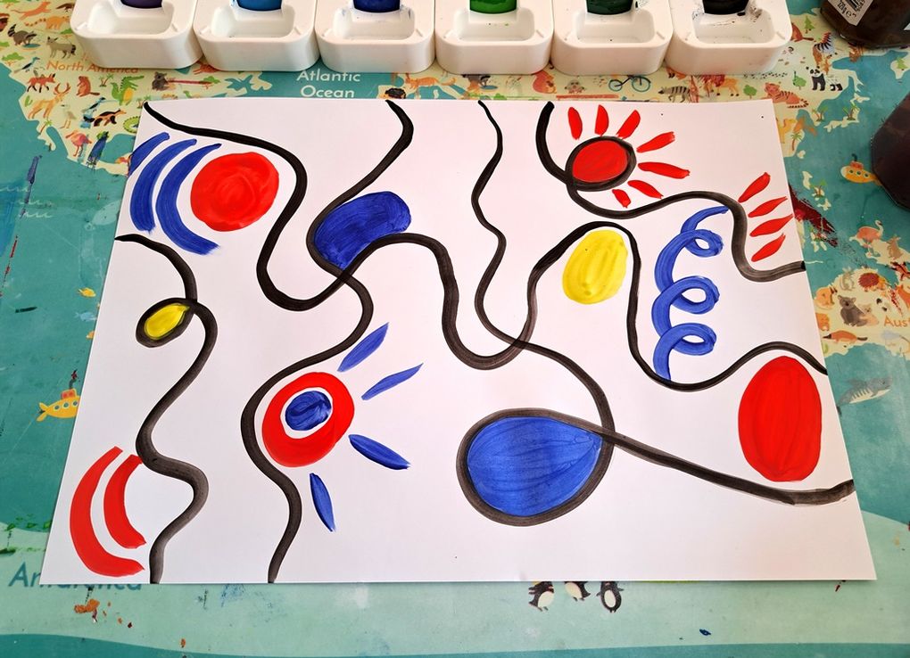 Galets de gouache géants