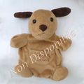  Doudou Plat Marionnette Chien Marron Histoire d'Ours