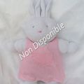 Doudou Peluche Lapin Blanc Robe Rose Klorane