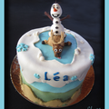 Gâteau Reine des Neiges : Olaf sur Sven