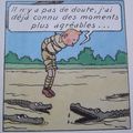 Tintin se demande si, finalement, ce voyage en Afrique était une bonne idée
