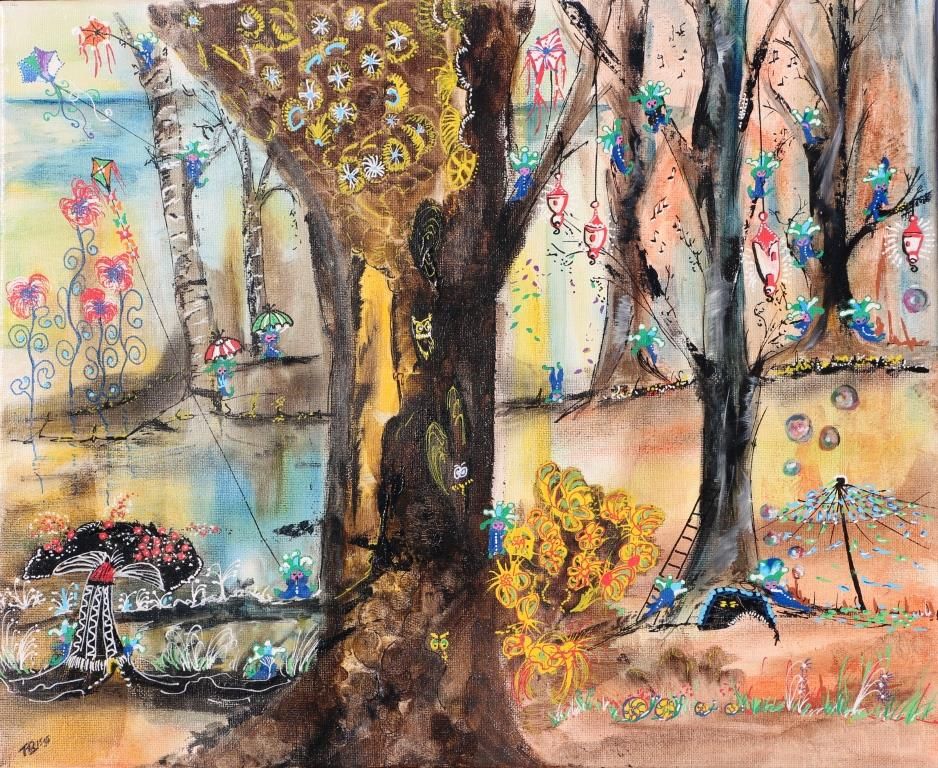 Il était une fois- pastel, acryl 2015-46X38cm- (n°60 ND)