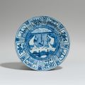 A blue and white kraak dish, 17th century