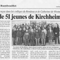 Les collègiens de Kirchheim à Rambouillet