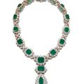 Magnificent emerald and diamond necklace, Bulgari, circa 1970
