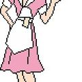 Point de croix : Betty Boop serveuse