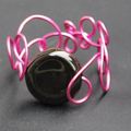 bracelet rose avec perle noire proposition pour Noemie