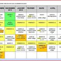 ci joint le calendrier des cours et des ateliers