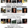Cinédébat à l'ULB le 8/11: La guerre aux frontières