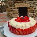 Gâteau presque 100% fruits fraises chantilly
