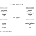 menus prévisionnels de la cantine du 01 juin au 03 juillet 2015
