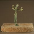 Bronze dancer on a brick base, Southern Dynasties (420-589)