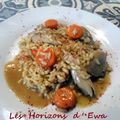 Risotto au poulet et piment d' Espelette
