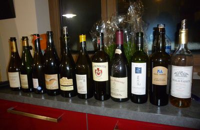 Luigi Giusti : Lacrima di Morro d'Alba 2013, Sigalas-Rabaud 2001, et Mas Amiel : Cuvée Spéciale 10 ans d'âge