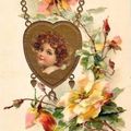 Vive la Saint Valentin : une carte postale ancienne signée Catharina Klein...