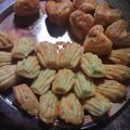 cakes coeur courgette et rocamadour, madeleines