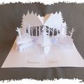 cARTe pop-up : diorama en blanc