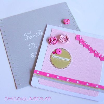 carte pour la naissance de Rose