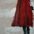 Jeune femme en rouge