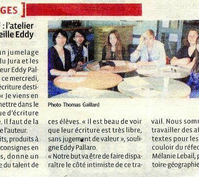 Atelier d'écriture : suite des aventures avec Eddy Pallaro