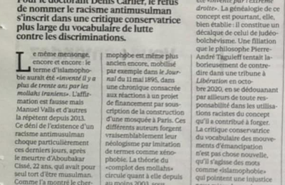 Le mot « islamophobie » utilisé dès 1895 en France ?