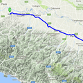 07 juin 2017: 6ème étape:de BRONI à PIEVE MODOLENA (REGGIO EMILIANO): 136 km, 517 m de dénivelé, 5h48 sur le vélo