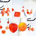 Pour célébrer le printemps, la collection de bijoux oranges aux reflets "métal" est maintenant en ligne