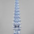 Pair of Flower Pyramids consisting of eleven segments, attributed to the Metaale Pot, Delft, ca. 1692 - ca. 1700