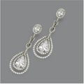 Pair of diamond pendant-earrings