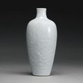 A rare white-glazed ‘Dragon’ vase, Qing dynasty, Kangxi period (1662-1722)