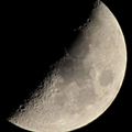 Belle demi-lune hier soir dans le ciel du Languedoc