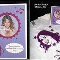 Carte anniversaire et tee-shirt "VIOLETTA"