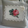 COUSSINS ROSES ANGLAISE SHABBY CHIC