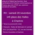 20 NOVEMBRE CHARTRES MANIFESTATION CONTRE LES VIOLENCES FAITES AUX FEMMES