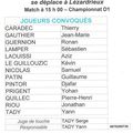 USP : les feuilles des matchs du week-end