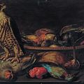 Nature morte aux oiseaux et au faucon. Par Clara Peeters (Anvers, 1594 - vers 1640)