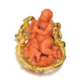 Gold and coral brooch, Mid 19th Century - Sotheby's